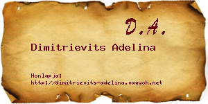 Dimitrievits Adelina névjegykártya